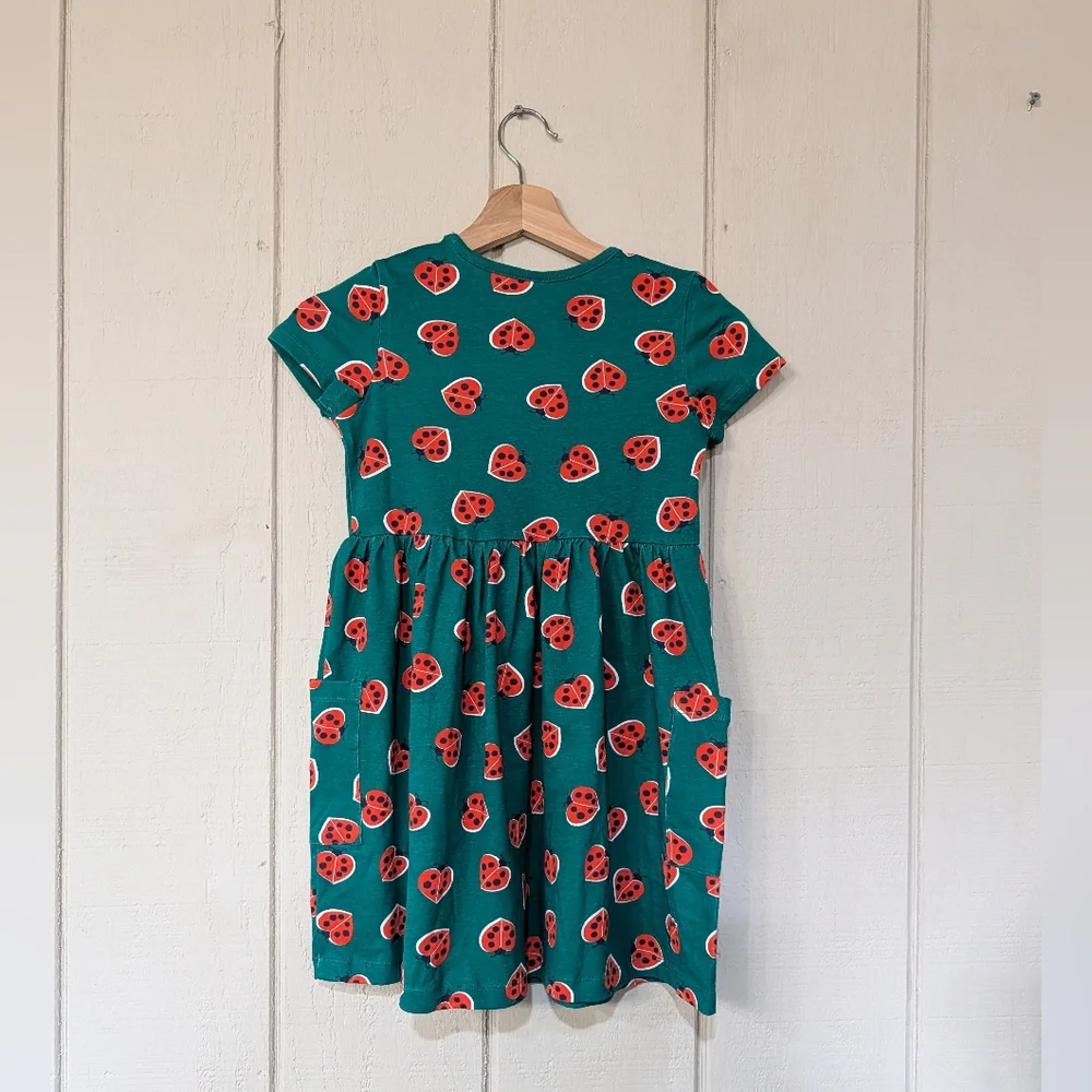 Hanna Andersson Play Dress With Pockets Love‎ Bugs Ladybug Heart